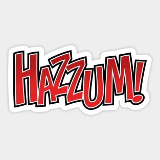 Hazzum Red Logo Sticker